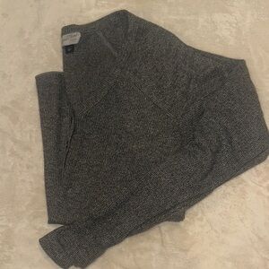 Women's gray waffle long sleeve